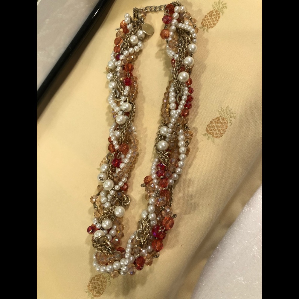 White House Black Market Unique Twisted Textures Necklace- NWOT